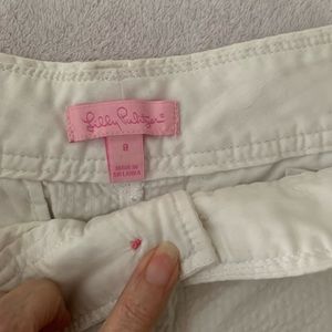 Lilly Pulitzer preppy seersucker shorts, nautical size 8 white